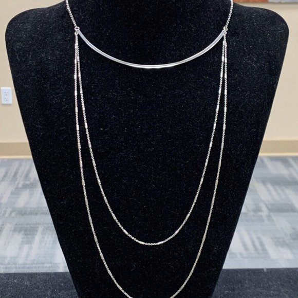 Italian Designer Dyadema 925 Sterling Silver Choker Layering Chain Necklace - Picture 2 of 8